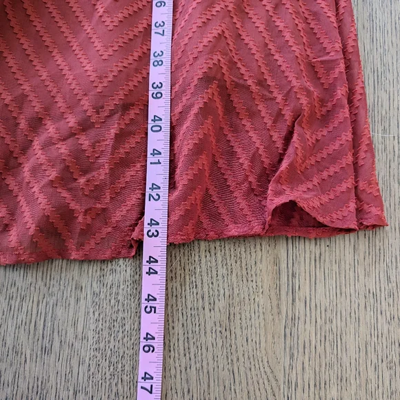 Elegant Rust Orange Midi Dress - Picture 11 of 13